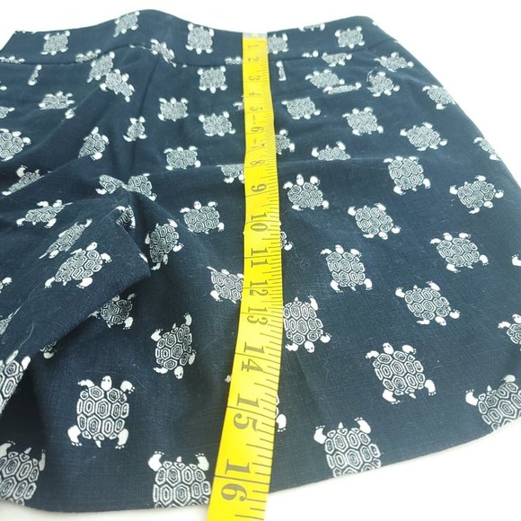Ann Taylor Loft Womens Blue Turtle Print Flat Front The Riviera Shorts Size 4 - Picture 5 of 12